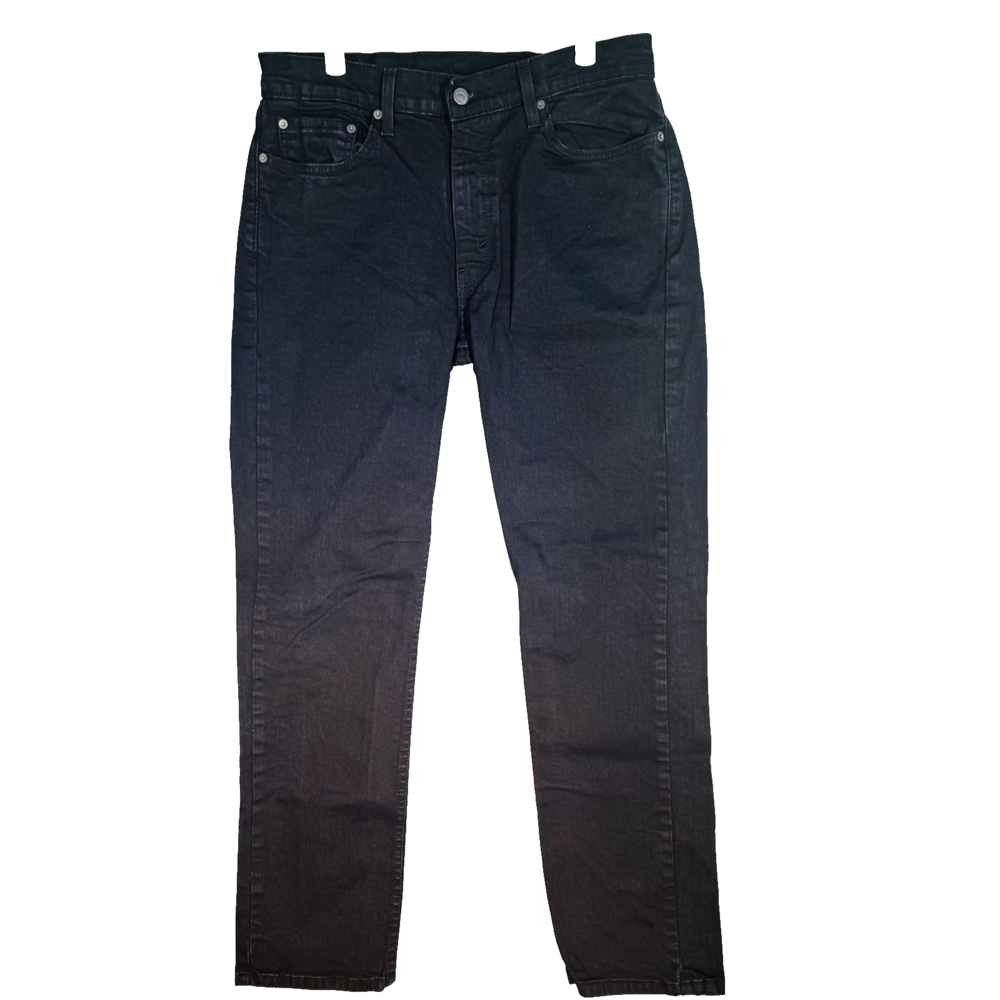 Levi’s Men’s Jeans 34x32 514 Black Denim Straight Fit Stretch Dark Wash Zip Fly